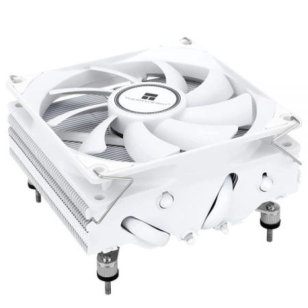 Thermalright [해외]Thermalright AXP90-X53 화이트 로우 프로파일 CPU 에어 쿨러, 높이 53mm, TL-9015W 슬림 PWM 팬, AGHP 3.0 기술, ITX 방열판 A