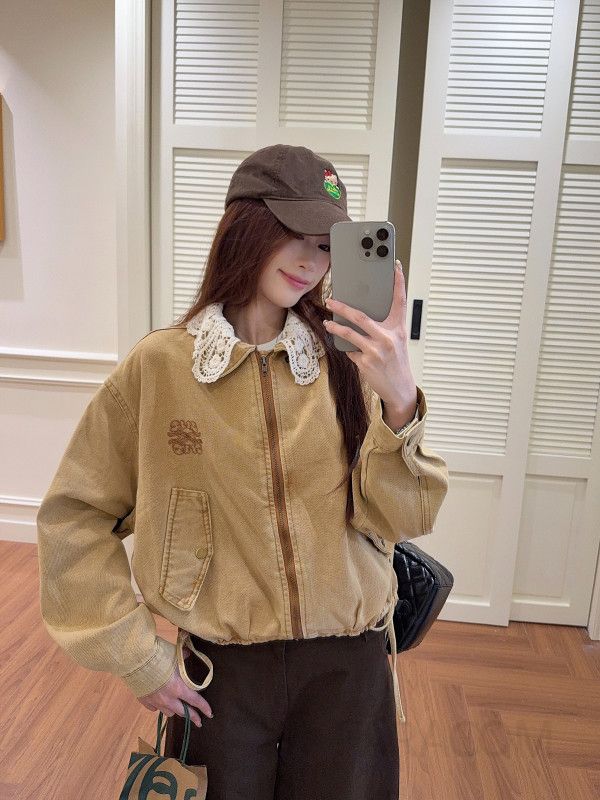 여성 빈티지 데일리 루즈핏 데님 레이스카라 포인트 자수 포켓 집업 자켓 면 혼방 아우터 캐주얼 - 상세 이미지 3