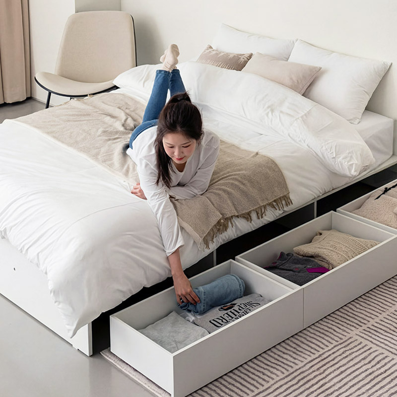 e스마트 리네 수납침대 학생 서랍 침대 SS 헤드형