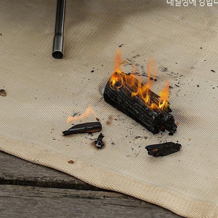 방화매트 캠핑 방염포 불멍 화로대 그릴 난로 방염패드