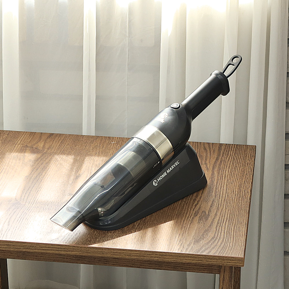 홈마블 무선청소기 원룸 머리카락 먼지청소 가벼운 핸디형 미니청소기 블랙, 헤파필터 1개 제품 이미지