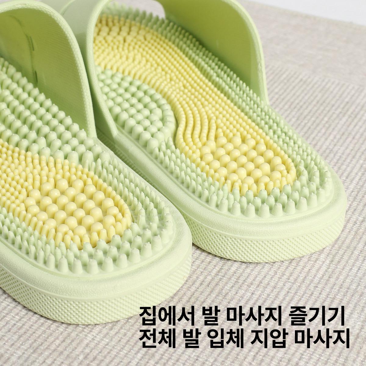 발마사지 슬리퍼 미끄럼방지 발바닥 지압 신발 블랙 36-37 - 상세 이미지 3