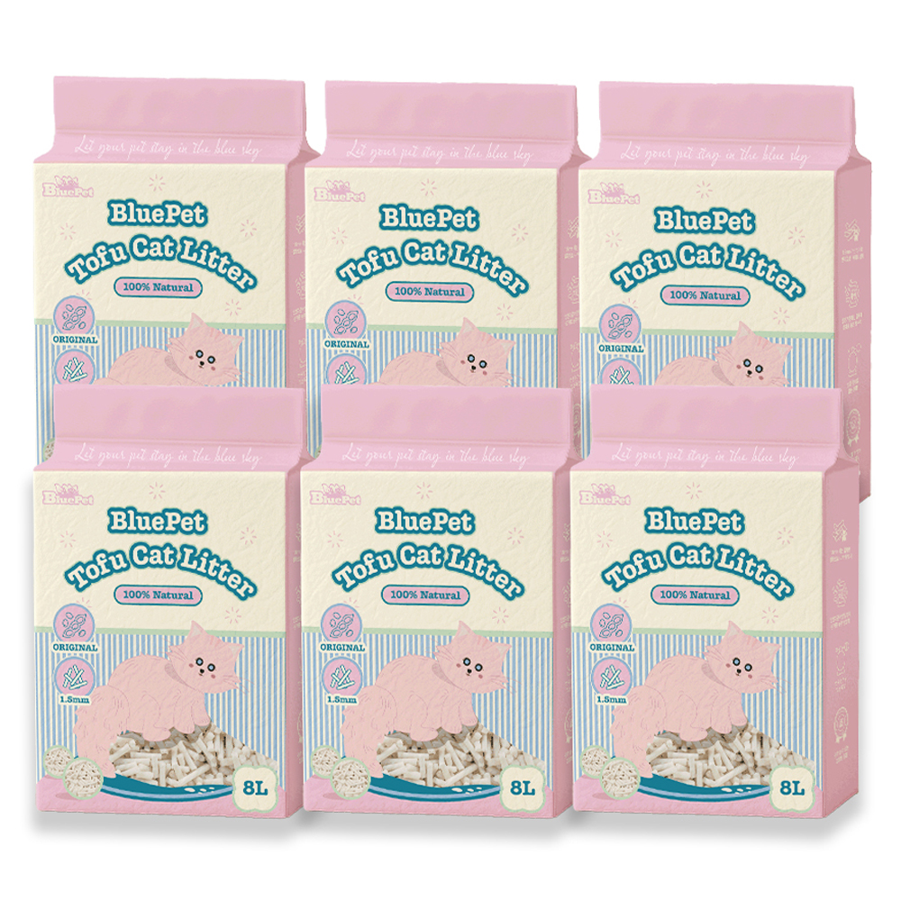 블루펫 두부모래 가는입자 고양이모래 18kg 48L 무향