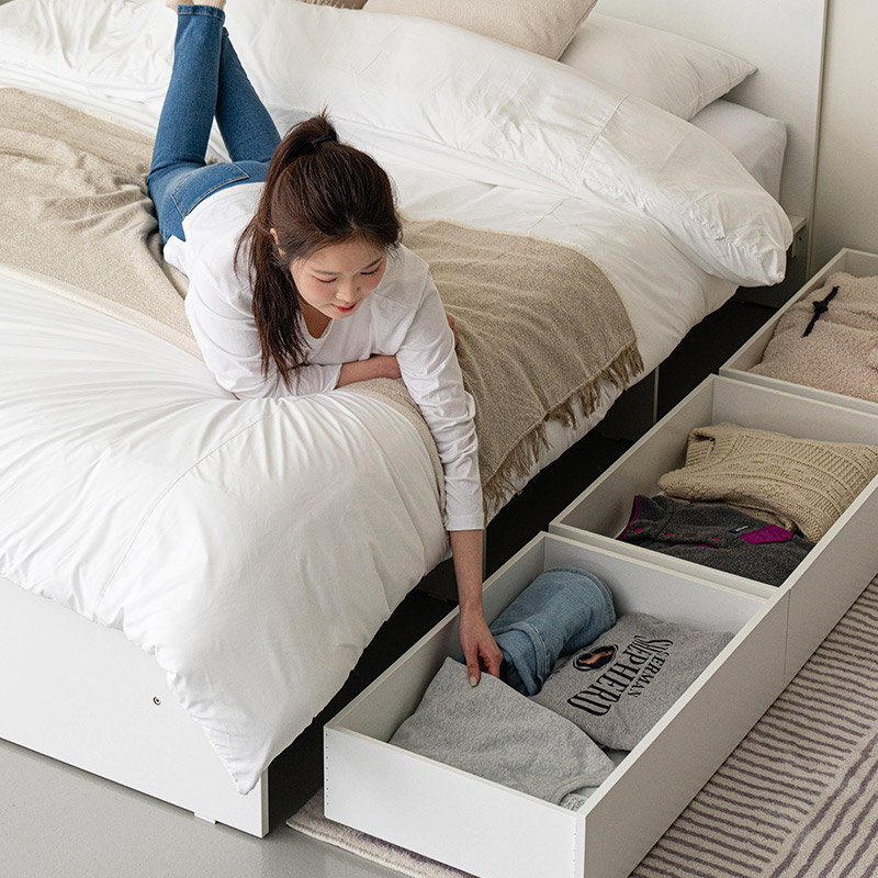 e스마트 리네 수납침대 학생 서랍 침대 SS 헤드형