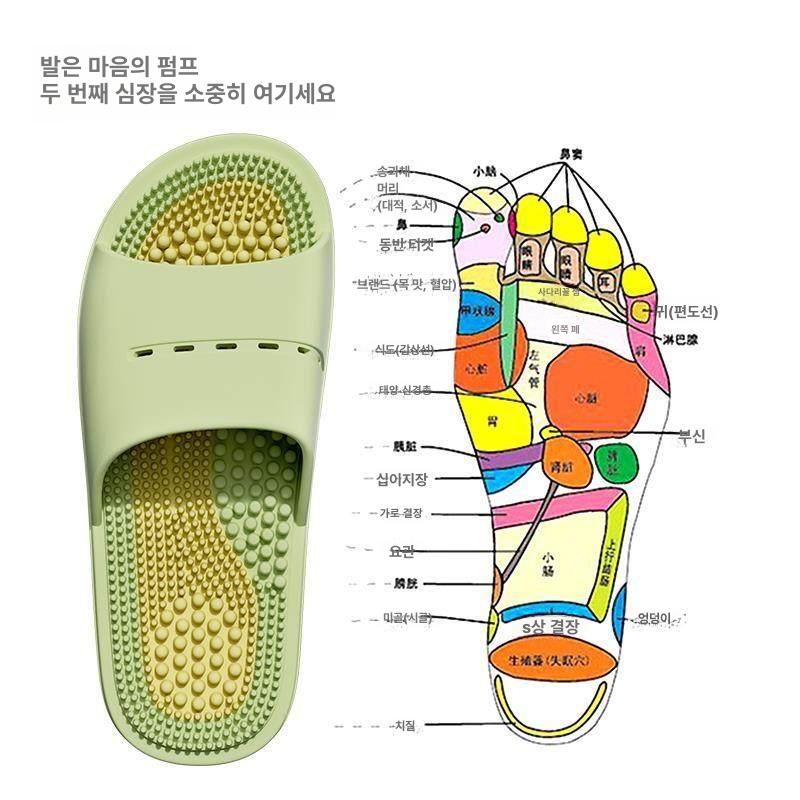 발마사지 슬리퍼 미끄럼방지 발바닥 지압 신발 블랙 36-37 - 상세 이미지 4