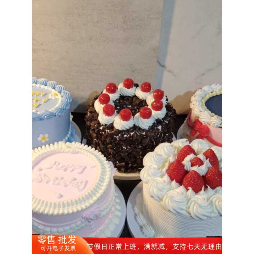 모형 케이크 3단 파티용품 디스플레이 유치원 기념일 8인치+6인치 2단 생일 케이크 이미지 6