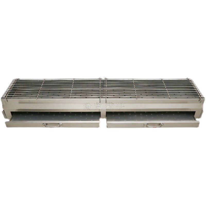 야키토리 화로 직화 대형 업소용 일본식 불판 구이 바비큐 118x20(서랍) 두께 8 (메쉬 포함 - 상세 이미지 5
