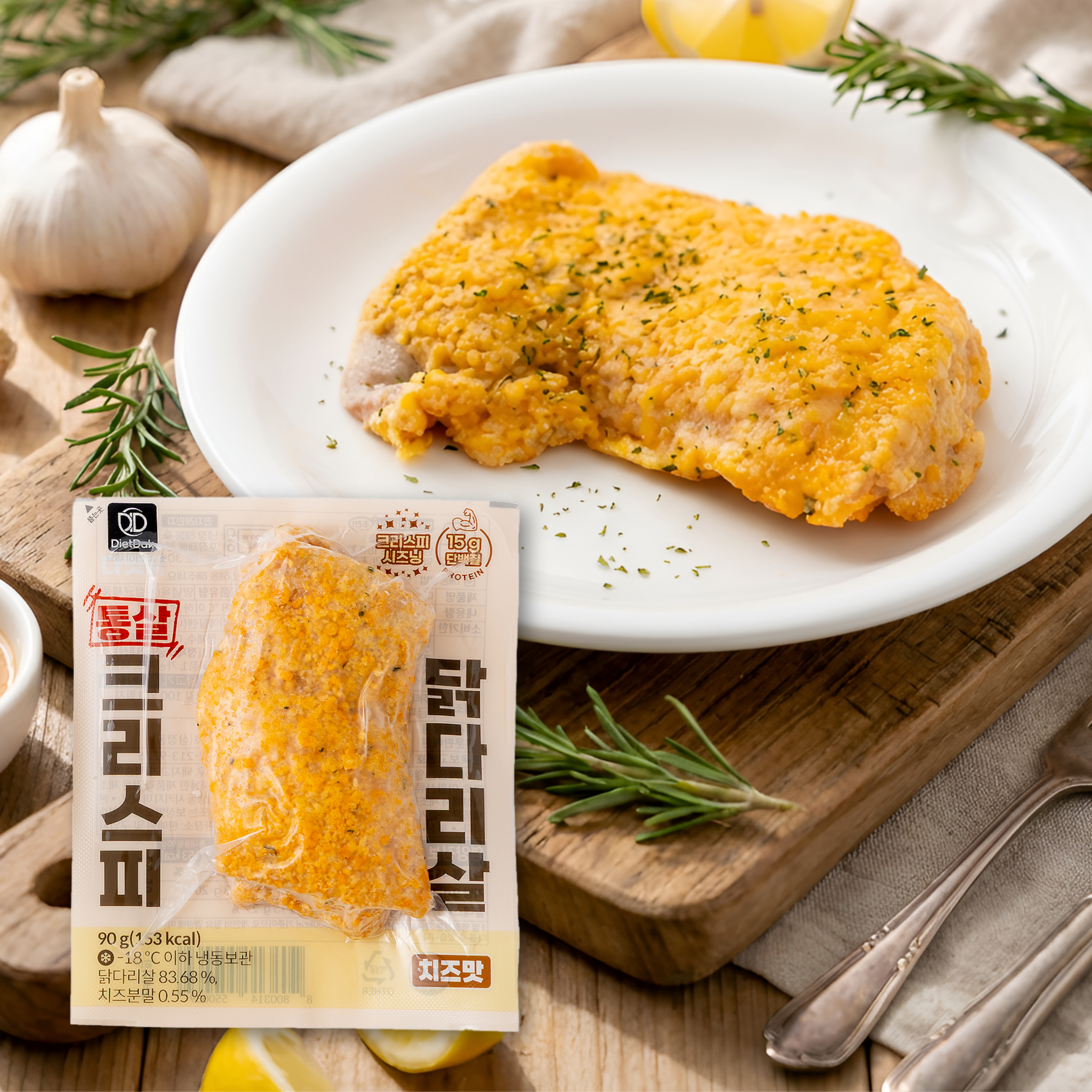 다잇닭 통살 크리스피 닭다리살 치즈맛, 90g, 30개 - 상품 이미지