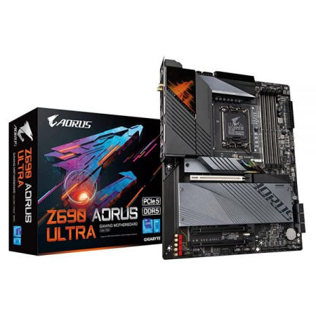 기가바이트 [해외]GIGABYTE Z690 AORUS 울트라 (LGA 1700/ 인텔 Z690/ ATX/ DDR5/ Quad M.2/ PCIe 5.0/ USB 3.2 Gen2X2/ C 타입/