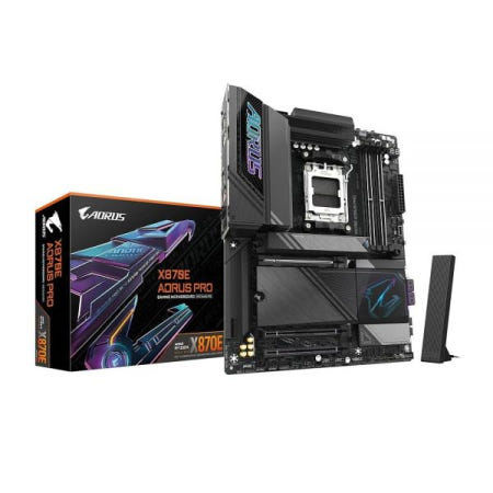 기가바이트 [해외]GIGABYTE X870E AORUS PRO AMD AM5 LGA 1718 마더보드, ATX, DDR5, 4X M.2, PCIe 5.0, USB4, WIFI7, 2.5GbE