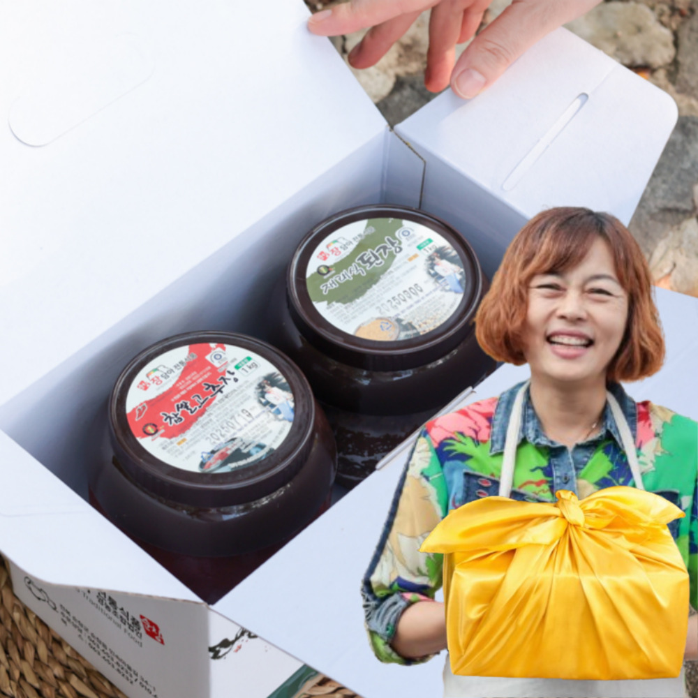 고추장 된장 2종 선물세트 장아찌 장류 명절 설 선물 순창 장담아 - 상품 이미지