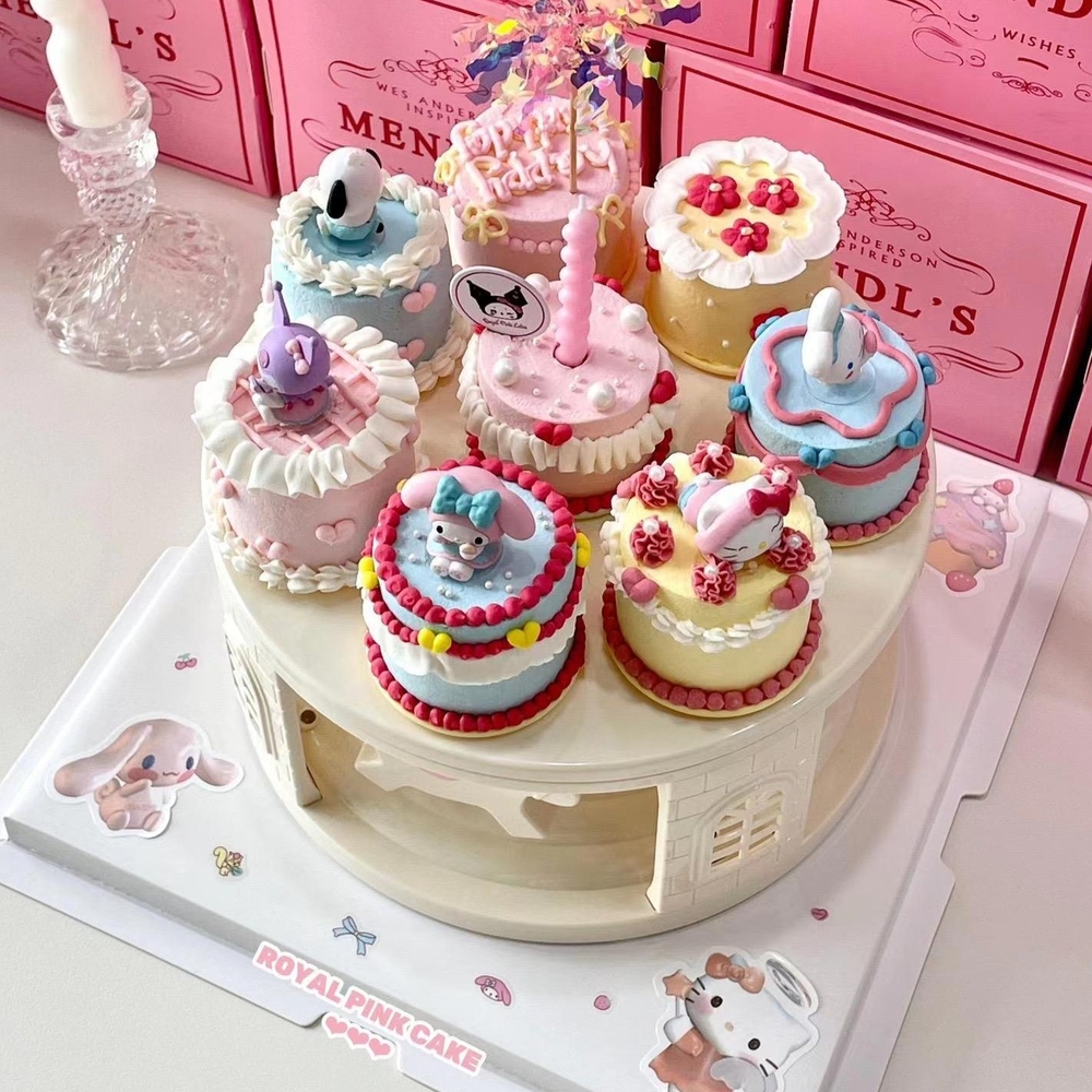 회전초밥레일 회전초밥기계 디저트플레이팅 자동회전 원형 LED조명 생일파티 홈파티용 - 상세 이미지 3
