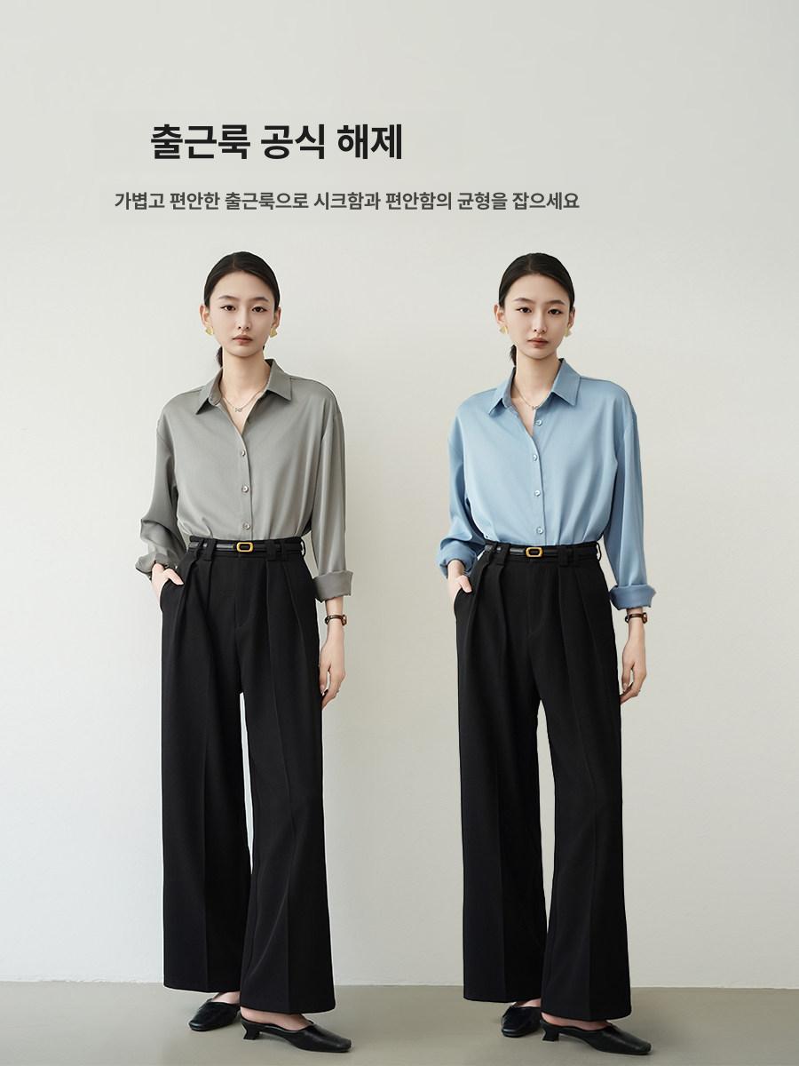 화려한날들 정인선 긴팔 새틴 셔츠 6회 패션 - 상세 이미지 5