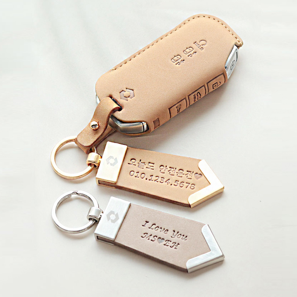 더레이즈 차 키케이스 자동차 스마트 가죽 키커버 홀더 한글