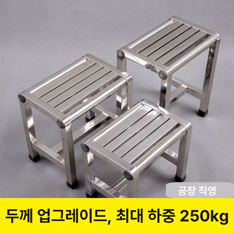 욕실 사각 스테인리스 목욕의자 노인용 방수 미끄럼방지 21cm - 상품 이미지