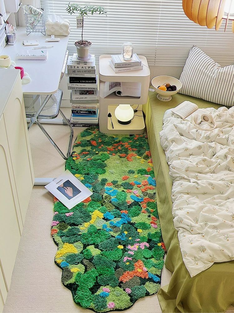 이끼러그 꽃밭 침실 거실 매트 카펫 바닥 뉴그린와일드플라밍고 80x160cm 사이즈 참고 - 상세 이미지 3
