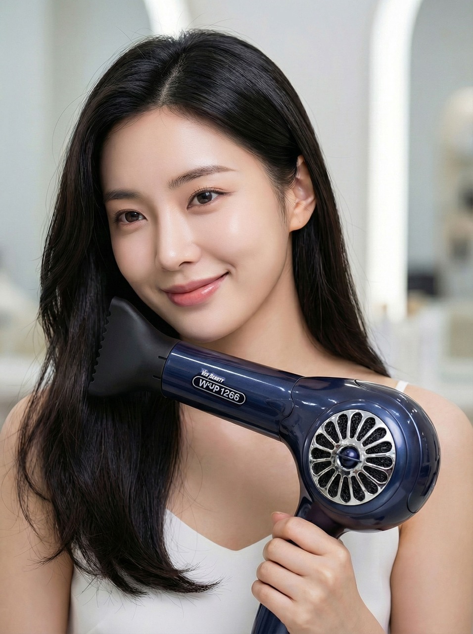 예스뷰티 WUP 헤어 드라이기 저소음 경량 미용실 가벼운 다크네이비 전문가용 제품 이미지