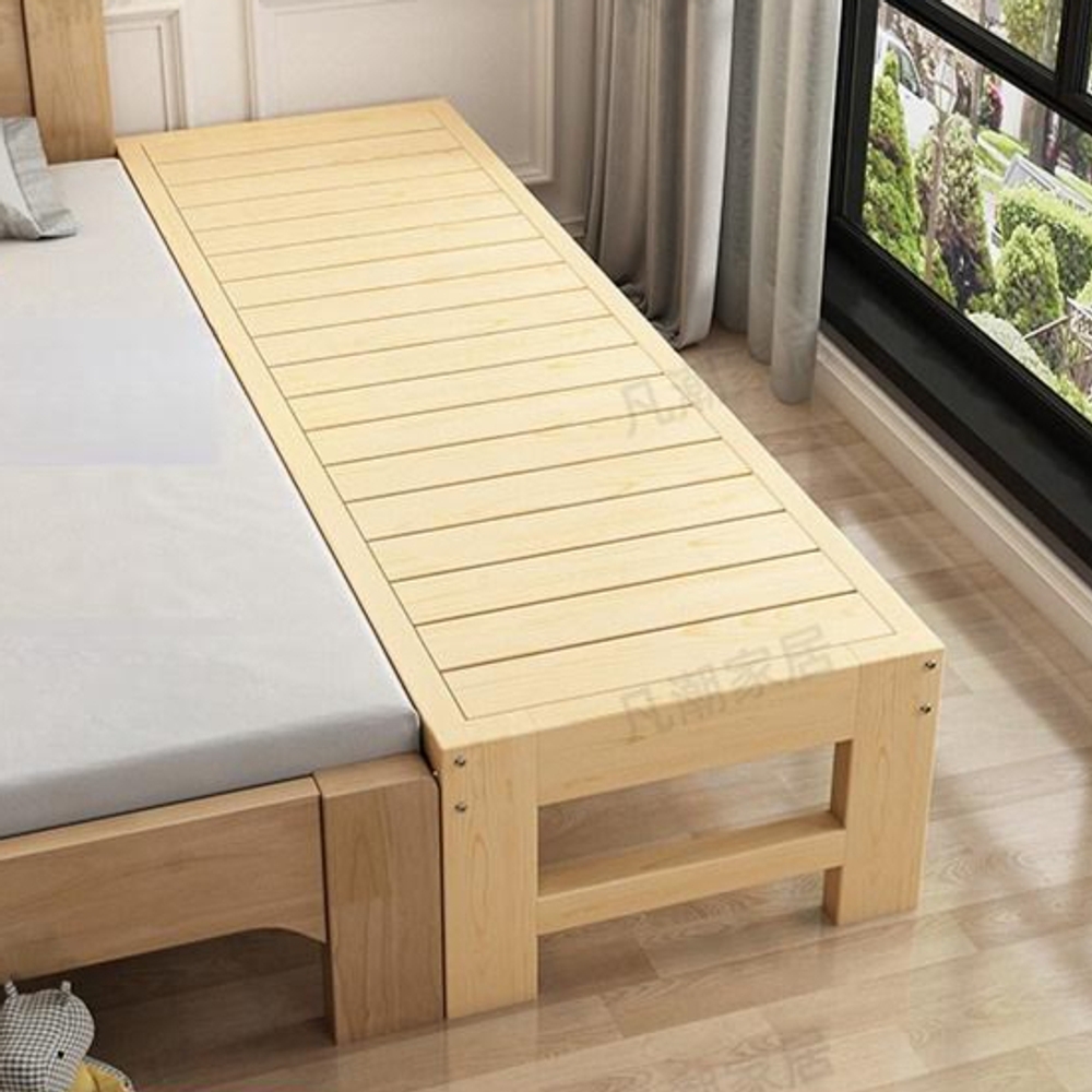 원목 침대가드 프레임 연장 안전바 테두리 사이드 고정대 평판형 150x30cm - 상품 이미지