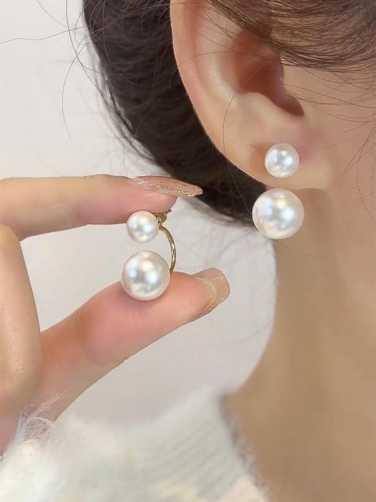 친밀한리플리 이승연 더블 진주 투웨이 귀걸이 공난숙 패션 - 상품 이미지