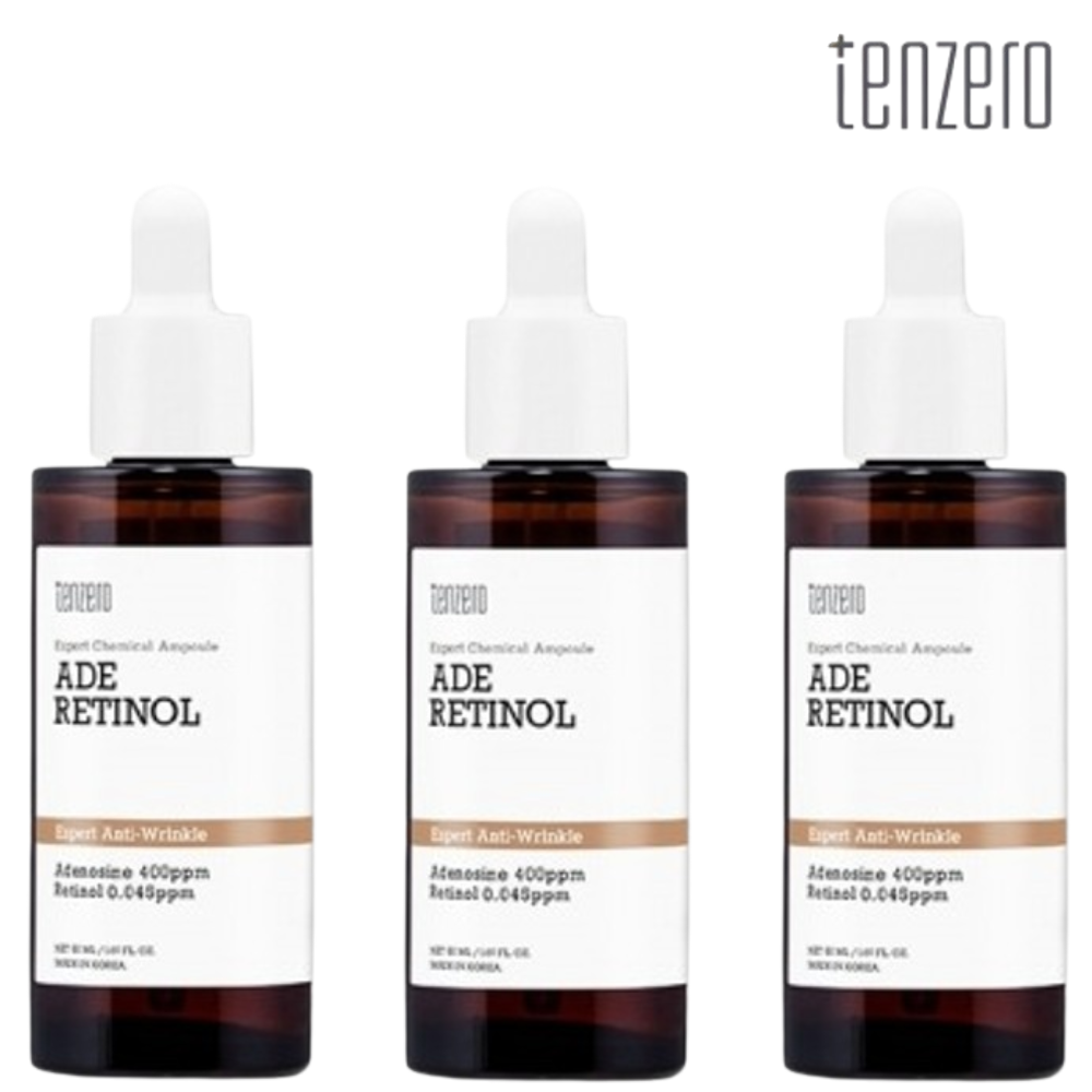 텐제로 프리미엄 아데노신 레티놀 앰플 주름 피부 탄력 미백 기능성 화장품 50ml, 3개 - 상품 이미지