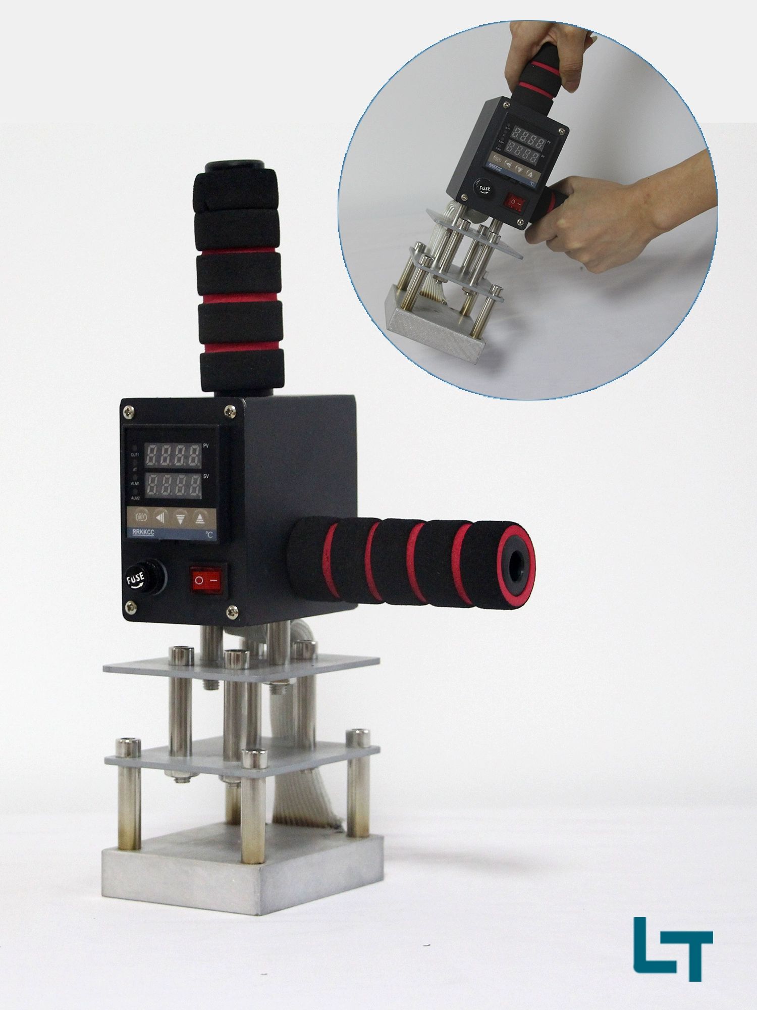금박기 핫 스탬핑 도장 브랜딩 마킹 열프레스 각인기 스탬프제작 500W 이중 손잡이 5-7cm - 상세 이미지 4