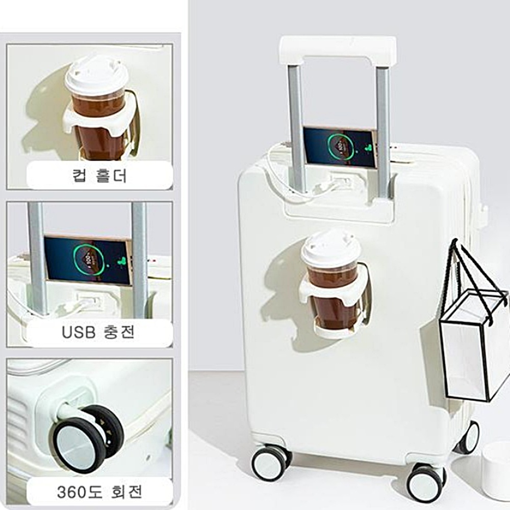 20인치 55cm 전면오픈 기내용 캐리어 기내반입 여행 출장 박대표마켓 - 상세 이미지 3