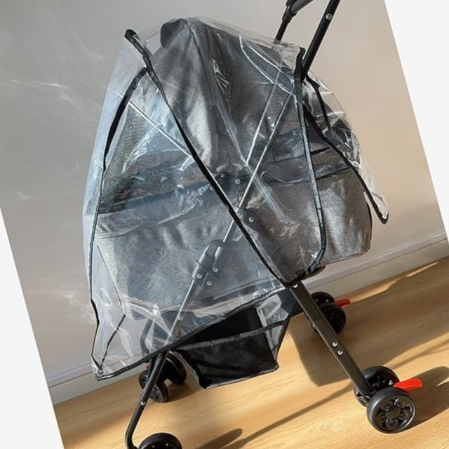 반려견 유모차 레인커버 방수 방풍 개모차 덮개 1p