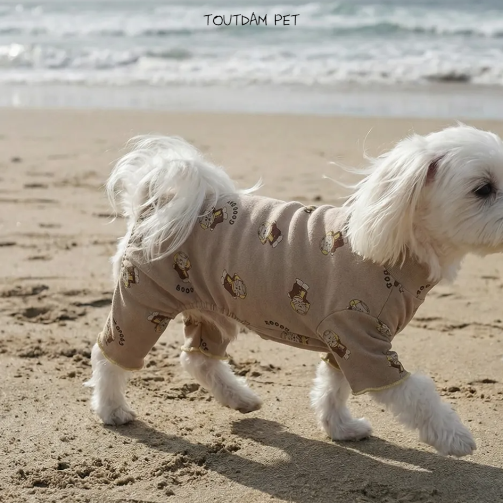 뚜담펫 강아지 올인원 내복 반려견 고양이 순면 실내복 이미지 6