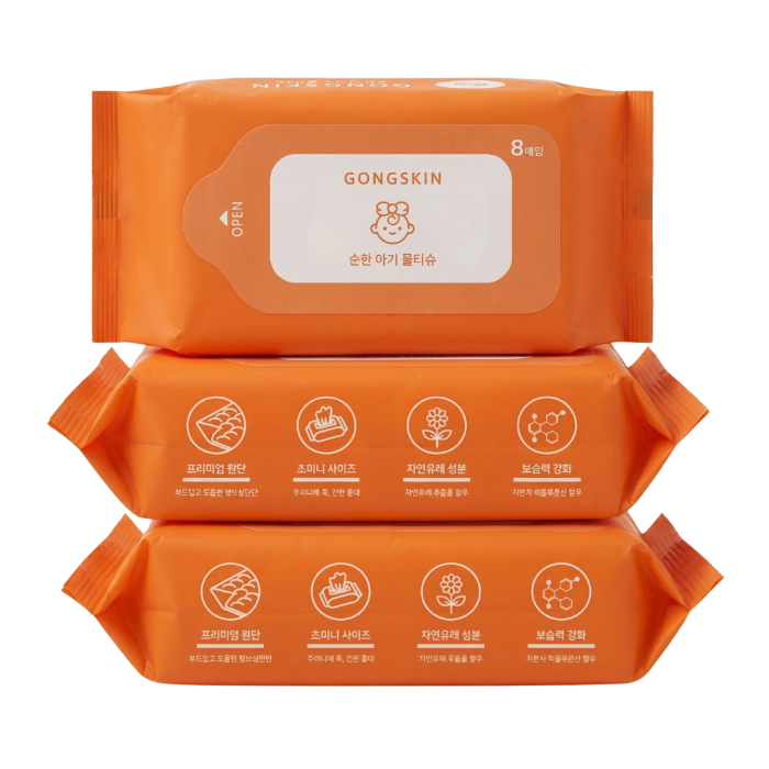 공스킨 순한 아기 물티슈 8매
