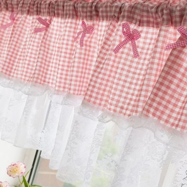 주방창문커튼 미니 가림막 레이스 공간분리 150x45cm