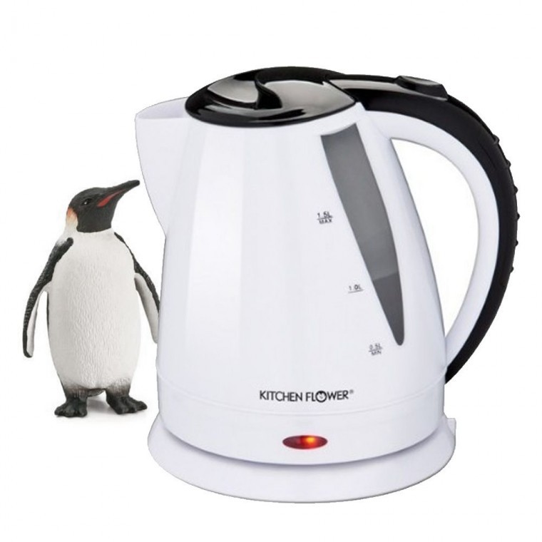 전기포으 1.5L 키친플라워KK1500 펭귄 전기주전자
