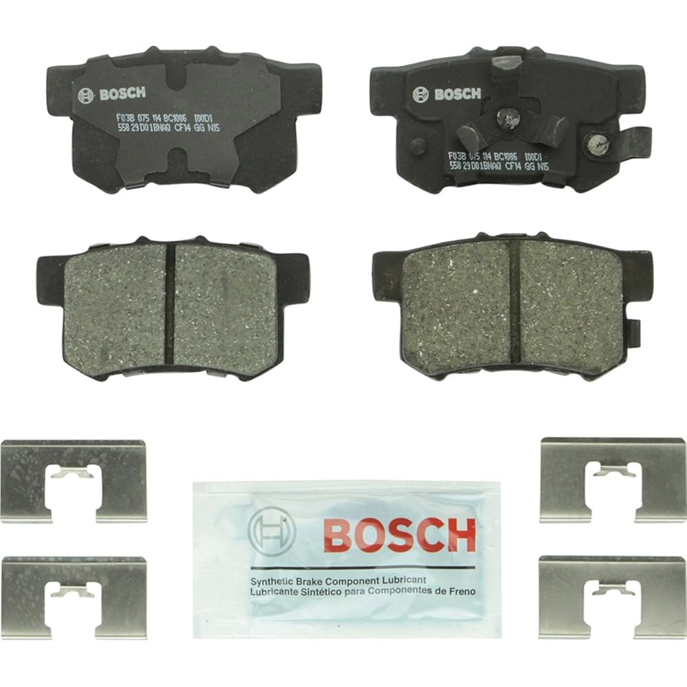 BOSCH BC1086 콰이어트캐스트 프리미엄 세라믹 디스크 브레이크 패드 세트 - 일부 Acura RDX, 혼다 어코드 크로스투어, CR-V, 리어와 호환됩니다 - 상품 이미지