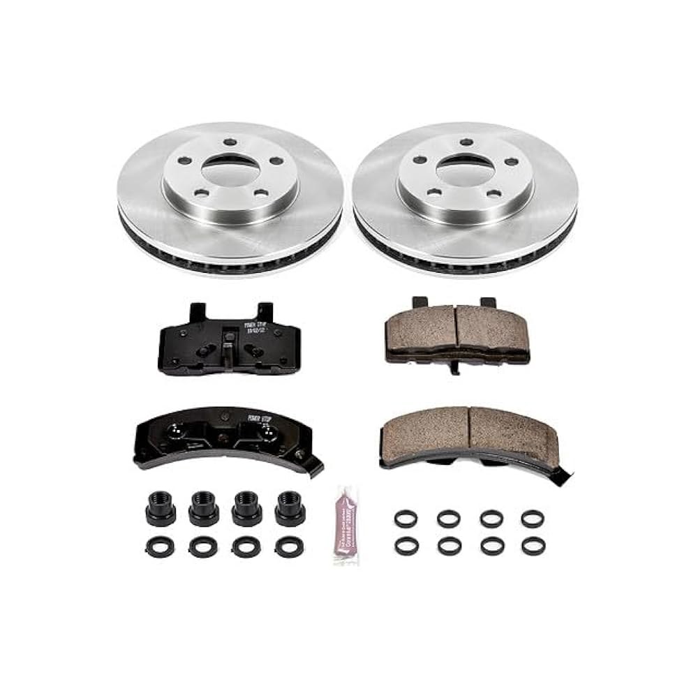 POWERSTOP KOE3132 자동 특수 전면 교체 브레이크 키트-OE 로터 및 세라믹 패드 1 Stock Replacement - 상세 이미지 2