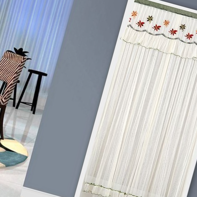 레이스 문가리개 커튼 방문 주방 가림막 80x200cm