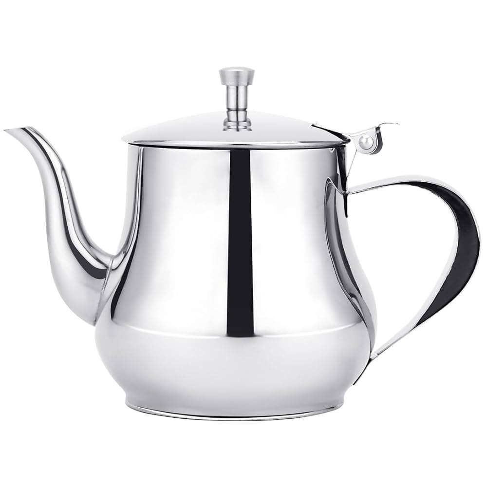 산키아오메 360ml(13온스) 스테인리스 스틸 작은 주전자 Silver 360ml - 상품 이미지