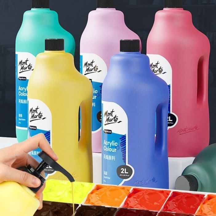 아크릴 대형 페인트 2000ml 대용량 고품질 몽마르뜨 2리터 물감 - 상품 이미지