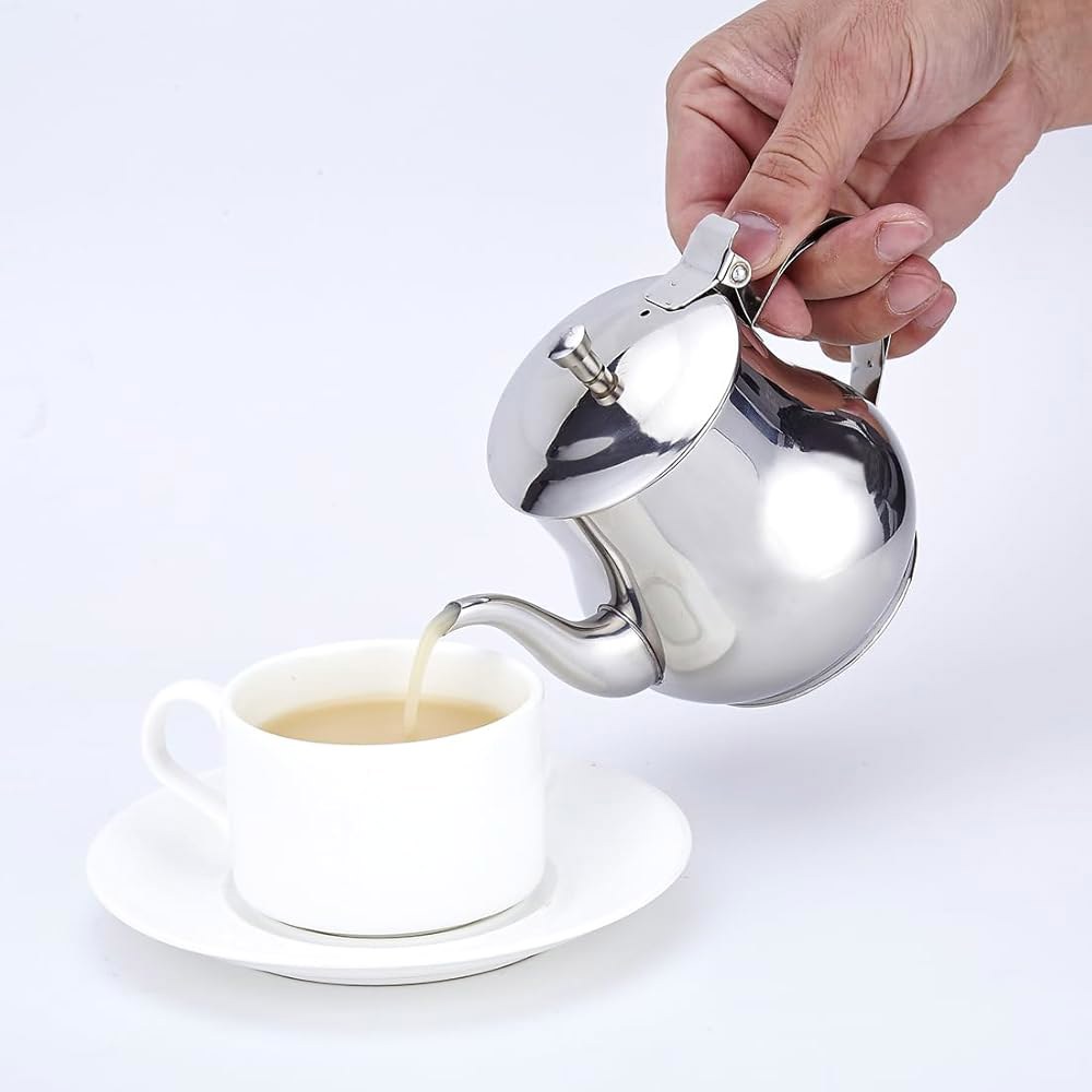 산키아오메 360ml(13온스) 스테인리스 스틸 작은 주전자 Silver 360ml - 상세 이미지 2