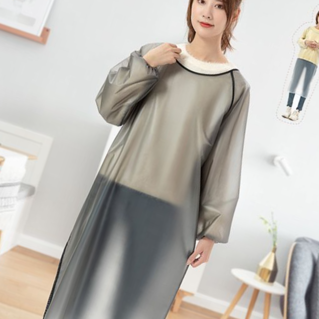 TPU 방수 긴소매앞치마 기본형 주방 작업 90CM 100CM