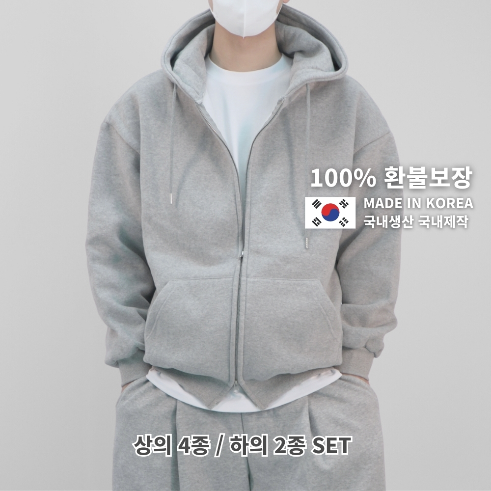 기모트레이닝세트 빅사이즈 양기모 오버핏 헬스 짐웨어 운동복 셋업 - 상세 이미지 4