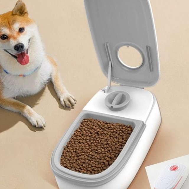 반려동물 타이머 자동급식기 배식기 사료공급기 1구