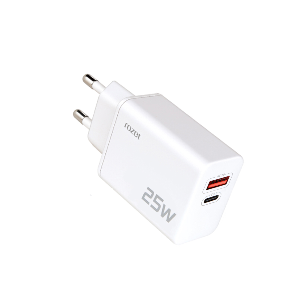 로제트 ROZET RX-5955 C타입, USB 고속 듀얼 25와트 충전기 - 상품 이미지