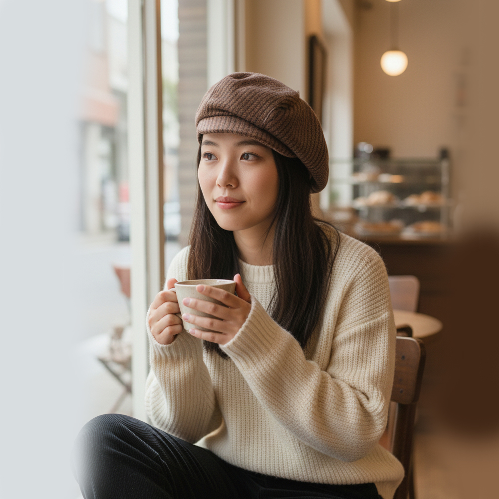 블레인 남녀공용 국산 울 모 여성 빵모자 베레모 여자 남자 겨울 모자 - 상품 이미지