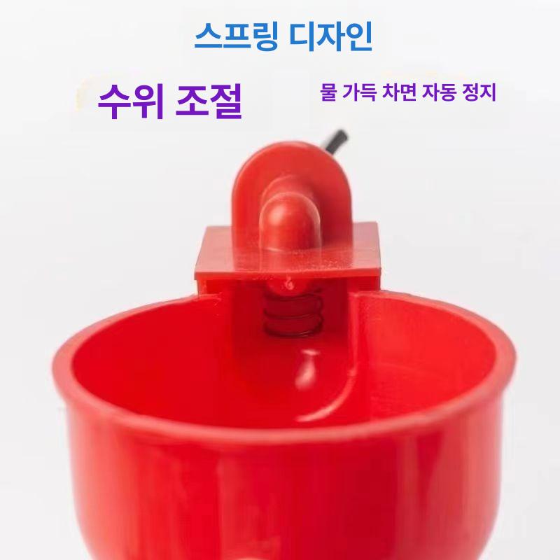 닭 물통 닭급수통 양계장 급수기 조류 식수 물주기 자동 급수기 7개 10kg물통구멍 - 상세 이미지 2