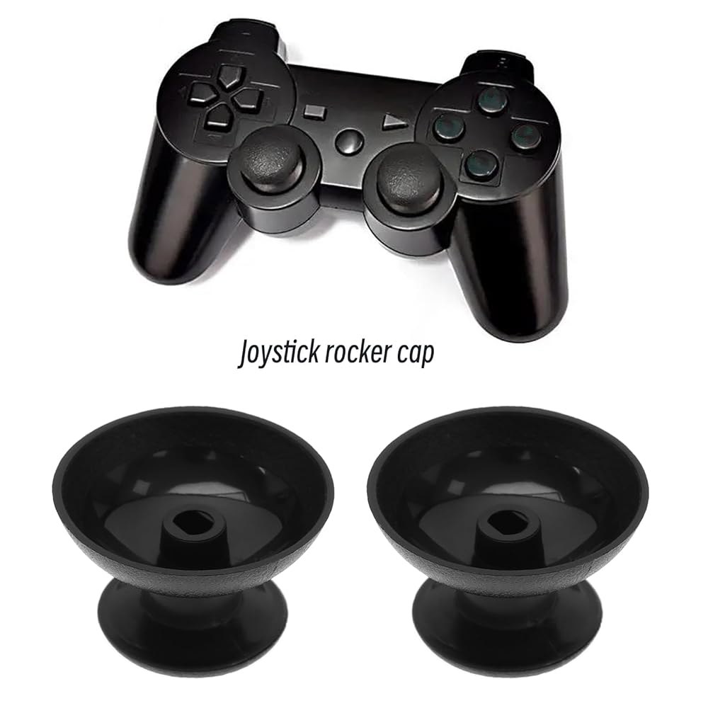 eMagTech 8PCS 엄지스틱 PS3 컨트롤러 조이스틱 그립 아날로그 스틱 캡 커버 교체 수리 액세서리 블랙 - 상세 이미지 2