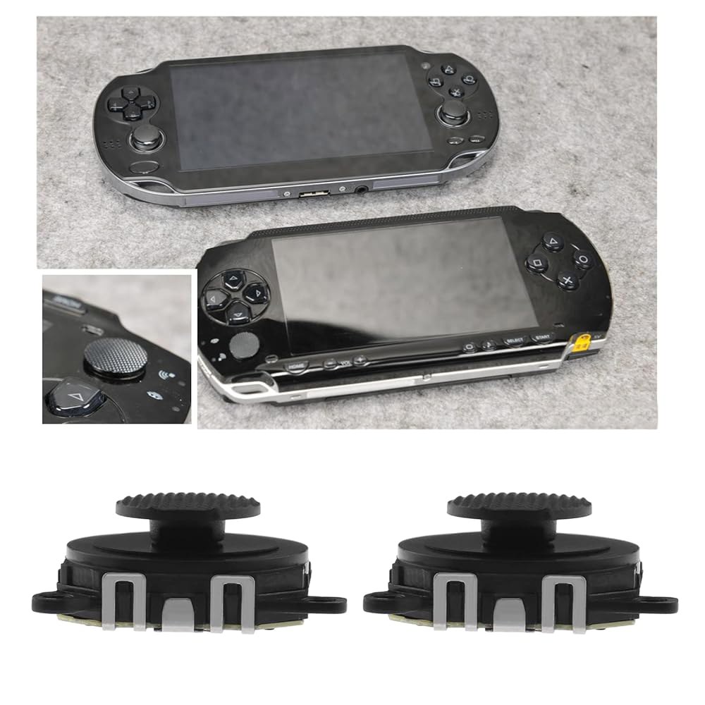 ECSiNG 2Pcs 3D 버튼 아날로그 조이스틱 스틱 교체 PSP 1000 컨트롤 플라스틱 블랙 - 상세 이미지 3