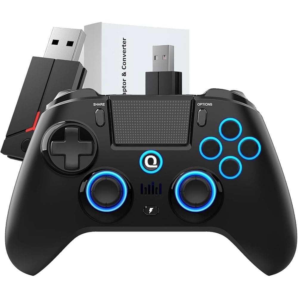 QRD Spark N5 무선 컨트롤러, PS5 Pro 슬림 PS4 PS3 PS2 스팀 덱 PC 윈도우 맥 iOS 안드로이드 TV 박스, Halleeffect Gamepad 조이스틱 - 상품 이미지