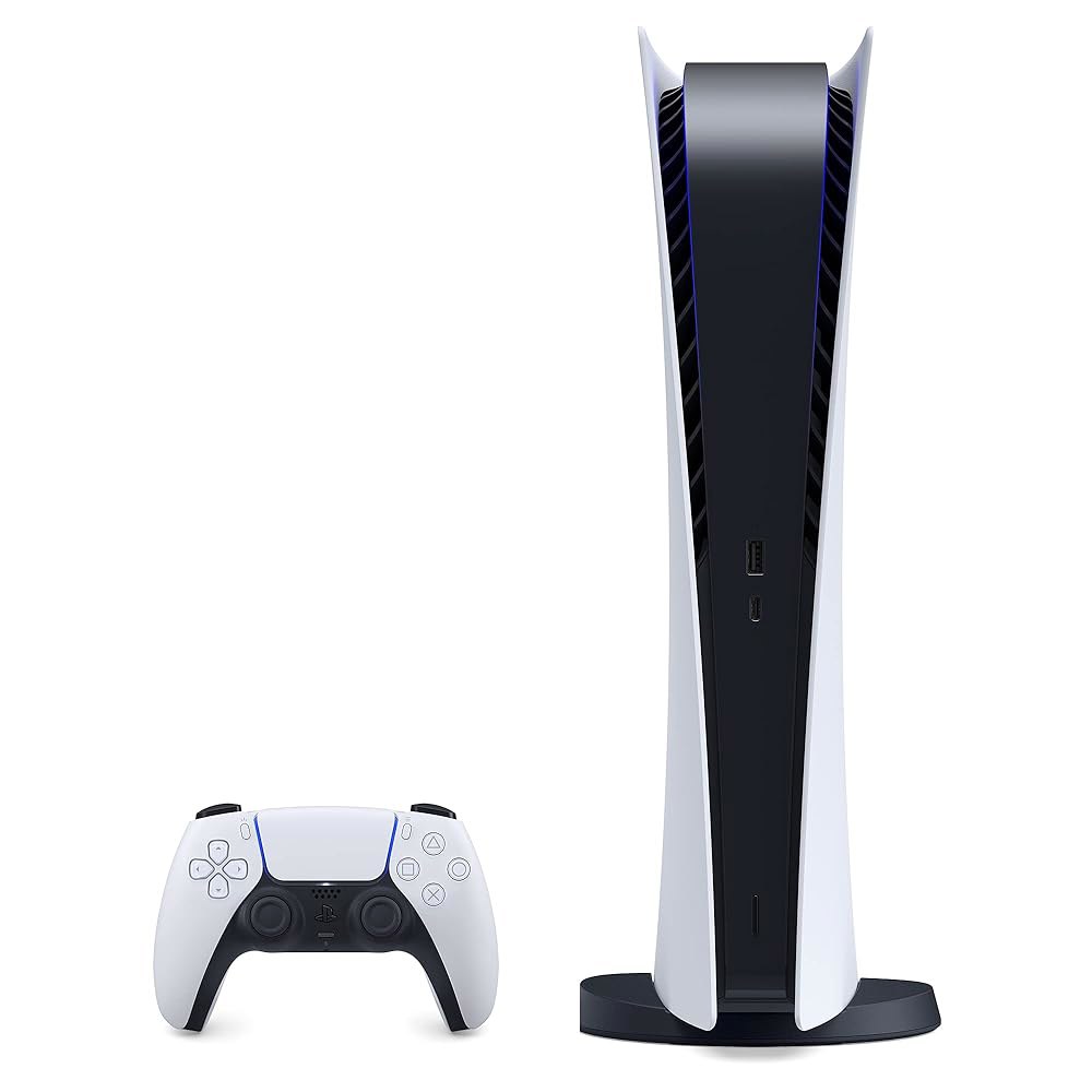 PS5 - 소니 플레이스테이션 5 디지털 에디션 게이밍 콘솔 + 무선 컨트롤러 16GB GDDR6 RAM, 825GB SSD, 120Hz 8K 출력, 화이트 - 상세 이미지 2