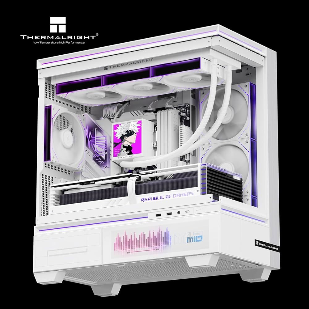 Thermalright 피어리스 비전 360 ARGB 화이트 AIO CPU 액체 냉각기, 480x480 해상도-60Hz의 IPS 화면, 무선 스플라이싱 팬, AM5 / Intel - 상세 이미지 3
