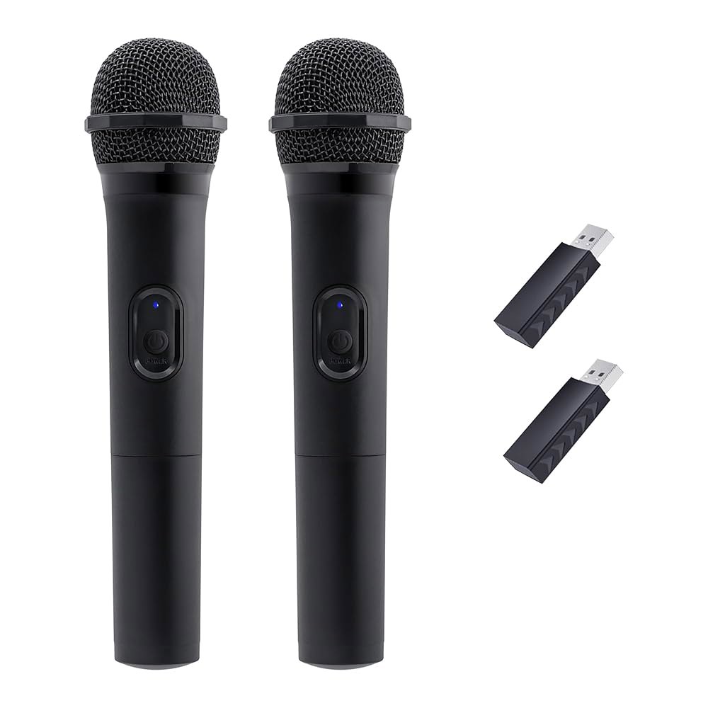 맥바젤 2팩 무선 USB 게이밍 마이크 X/S, PS5, 스위치 OLED, NS /Switch2, PC, PS4, PS3, PS2, Xbox One One, 360, Wii와 호환 - 상품 이미지