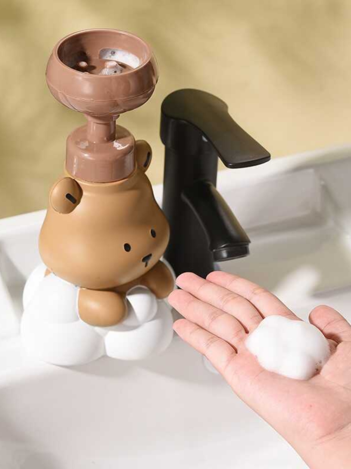 곰돌이 버블 용기 욕실 거품통 정리 - 상세 이미지 3